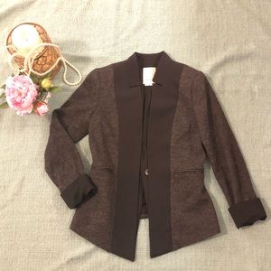 Beautiful, ladies grey and black wool blend blazer